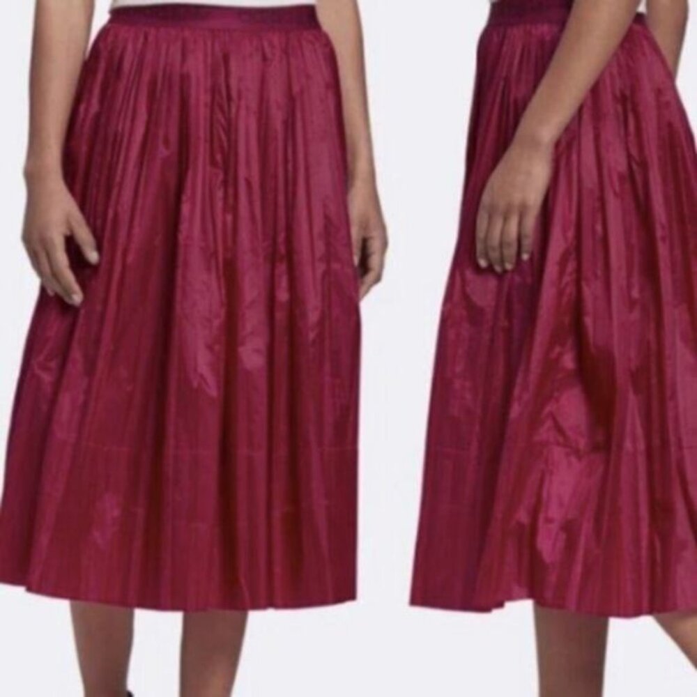 Adidas Metallic Pleated Skirt berry M - Picture 2 of 6